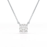 1 CT Cushion Solitaire Lab Grown Diamond Pendant